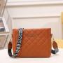2024 Korean Version Women's Handbags Lingge Crossbody Bag Large Capacity Bucket Bag Fashionable Lady One Piece International