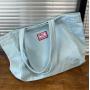 ZWY091 Puppy Embroidery Denim Women Tote Bag Outdoor Hundred Travel Work Shoulder Bag Daily Fashion Lightweight Organizer Bag