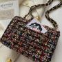 New Product tweed women's bags fashion 2024 popular Korean style hobo chain shoulder crossbody bag for women messenger bags