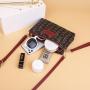 Ladies handbag 2024 ladies printed shoulder crossbody bag fashion casual mobile phone bag double zipper wallet