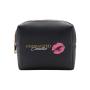Custom Eco Saffiano PU leather Cosmetic Bag Small Zipper Pouch Travel Make Up Bag Organizer
