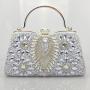 Wedding Bridal Clutch Bag Fashion Sunflower Bling Rhinestone Evening Bags Luxury Handbags For Women sac tendance 2024
