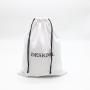 Custom Logo Printed Twill Cotton Drawstring Clothing Packaging Bag White Black Cotton Twill Gift Dust Bag