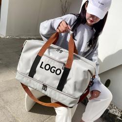 Customized Luxury Large Capacity Travel Overnight Bag with Shoe Compartment Sport Fitness Duffle Gym Bag with Yoga Mat