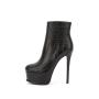 2022 Botas De Mujer New Arrival Ladies Sexy Banquet Boots Rounded Toe Platform Stiletto High Heeled Ankle Booties For Women
