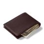 Custom Brown Extra Capacity Slim Fold Money Clip with 6 Credit Card Slots Wallets Leather Men