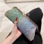 factory price Luxury Hand pink gradient  Diamond Evening Bag Clutch bag Women'S Wedding crystal purse bags sac tendance 2024