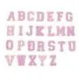 Glitter Chenille 26 Alphabets Self Adhesive Patches 11 Colors Glue Backing Letter Patches for Clothing Hat DIY Letter Patches