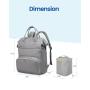 LOVEVOOK Quilted Waterproof High Quality Travel Double Layer Pumping Bag for Working Moms Breast Pump Backpack with Cooler Bag
