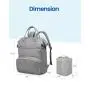 LOVEVOOK Quilted Waterproof High Quality Travel Double Layer Pumping Bag for Working Moms Breast Pump Backpack with Cooler Bag
