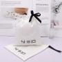 Recyclable Organic Single String Cotton Skincare Product Packaging Bag Custom Logo Printed Muslin Dust Makeup Pouch