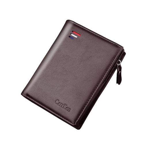OEM005 Short Men Wallets Fashion New Card Purse Multifunction Organ Leather Wallet For Male Zipper Wallet With Coin Pocket