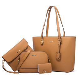 New Design Sac Pour Femme Shoulder Bags Pu Leather With 4pc Luxury Set Bags Handbag For Women