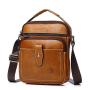 XL295 Genuine Leather Men's Shoulder Bag Multi-layer Large Capacity Messenger Bag Wear-resistant Durable Bag First Layer Cowhide