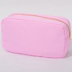 Stock Baby Pink S M L XL 4 Pieces No MOQ Nylon for Women Cosmetic Reusable Toiletry Travel Bride Gift Designer Makeup Bags