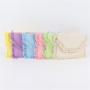 Keymay Stock 6 Colors High Quality Cute Girls Canvas Tassel Flat Purse Pouch Bag Women's Clutches Canvas Envelope Clutch