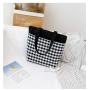 2023 New Plaid Canvas Shoulder Bag Fashion  High Quality  Handbags for Girls Fresh Literature Korean Fashion Shopping Bag