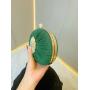New arrival elegant clutch bag women banquet purse green handbags party wrinkle glitter fabric evening bag with chain