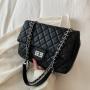 Embroidery Carry On Single Shoulder Bag Large Capacity Rhombus Crossbody Bag Popular Women's Bag