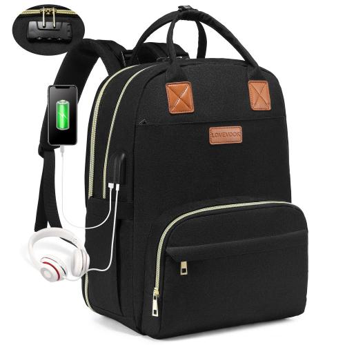 LOVEVOOK Business Fashion Bagpack Charging Custom Men's USB Anti Theft Travel Smart Waterproof 15.6 inch Laptop Backpacks Bag