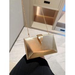 New arrival metal leaf buckle handbag box crossbody evening dress bag clutch party bags for women pochette femme