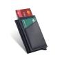 Factory wholesale aluminium wallet card holder case leather metal card holders business card holder