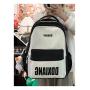 HR763 School Boys' and Girls' Backpack Travel Fresh Shoulder Bag Laptop Backpack Contrasting Colors Letters Students' Schoolbag