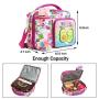Colorful Cartoon Print Thermal Insulation Cooler Bag New Arrival Kids Lunch Bag Bottle Holder Compartment