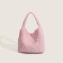 New Women'S Braided Bucket Advanced Soft Leather Women'S Single Shoulder Underarm Large Capacity Handbag