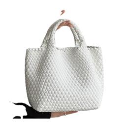 New Hand Woven Large Capacity Tote Carrying Women'S Single Shoulder Bun Female Vegetable Basket Female Bag