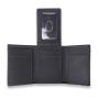 Birthday gift men wallet genuine leather RFID trifold leather wallet with ID window flip