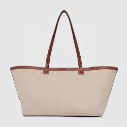 2024 New Fashion  Custom Logo Handbags Ladies High Capacity Korean Female Eco Friendly Luxury Soft Leather Tote Bag