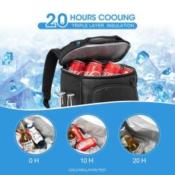 Insulated Cooler Backpack - Keeps 54 Cans Cold for Up to 24 Hours - Waterproof & Leak Proof Soft Cooler Bag Insulated Backpack