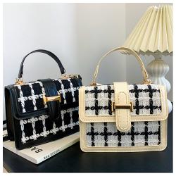 2023 Striped Women Fashion Handbags Embroidery Quality Handbags PU Fashion Ladies Hand Bags