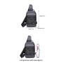 Hot Sale Fashion Designer Luxury Custom Blue Gray Camo Side Men Sling Crossbody Chest Bag With Usb Port Charging