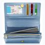 Women's long zip wallet Slim Real Leather Credit Card Holder Clutch Wallets for Women