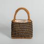Summer Designer Women Handbags Wooden Bead Purse Ladies Casual Shoulder Crossbody Handbags Bucket Clutch Bag Wholesale