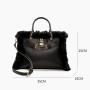 Custom Fashion Tote Bags Ladies Spring Pu Leather And Fluffy Women Handbags Large Capacity Shoulder Bag