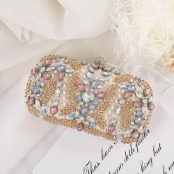 Elegant Fashion Bead Embroidery Clutch Evening Dress Diamond-encrusted Handbags Wedding Women's Tote Bags