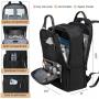 LOVEVOOK Waterproof Business Back pack with USB Port TSA Friendly Travel School Bookbag 15.6 In Laptop Backpack for Men Women