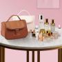 custom printed private label multi-function travel beauty case luxury soft pu purse makeup cosmetic bags