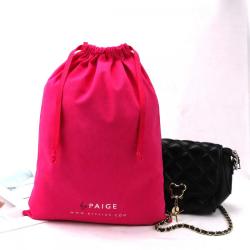 Promotion High End Cotton Twill Shopping Clothes Shoes Storage Bag Drawstring Custom Logo Printed Cotton Dust Pouch For Handbag
