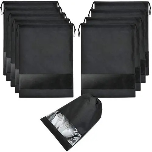 Wholesale Travel Portable Waterproof Shoe Storage Pouch Space Saving Drawstring Shoes Organizer Bags