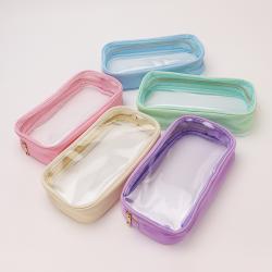 4 Size Available Cosmetic Organizer Storage Women Zipper Pouch Portable Thick Transparent PVC Clear Makeup Bag