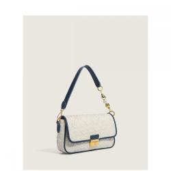 Niche Design Lock Catch High Sense Pleated Bag 2022 Fashion Spring Winter Messenger Bag Lucky Bead Borse Contrast Color Bag