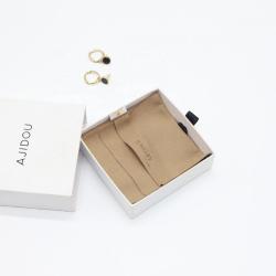 Flexography Custom Emboss Logo Small Envelope Flap Jewelry Pouch Luxury Microfiber Suede Necklace Earring Jewelry Bag