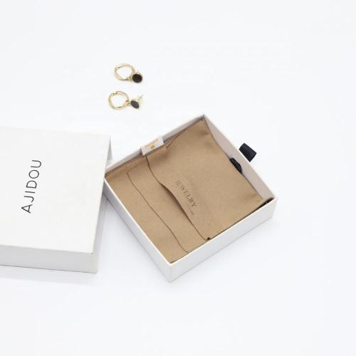 Flexography Custom Emboss Logo Small Envelope Flap Jewelry Pouch Luxury Microfiber Suede Necklace Earring Jewelry Bag