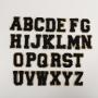 Factory Direct Sale Stock New Custom Designer Patches Embroidery Adhesive White Chenille Glitter Greek Letter Patches