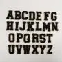 Factory Direct Sale Stock New Custom Designer Patches Embroidery Adhesive White Chenille Glitter Greek Letter Patches
