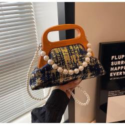 New versatile bead chain crossbody  evening bags clutch bag women